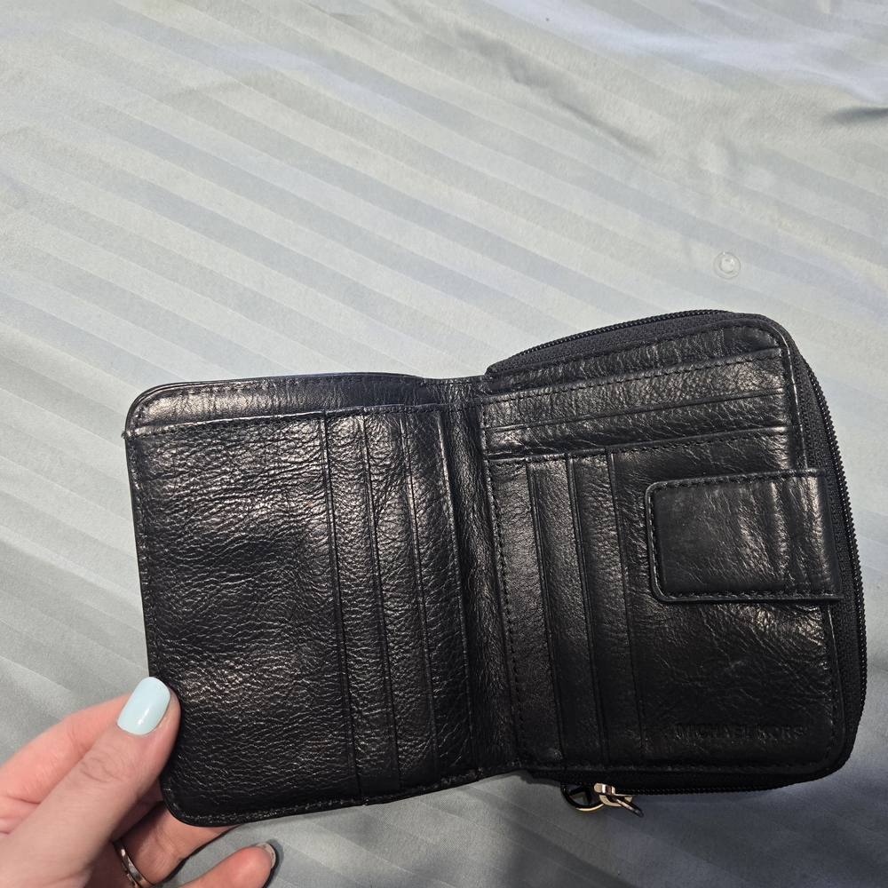 Michael Kors Tan and Black MK Logo Wallet - Picture 6 of 6